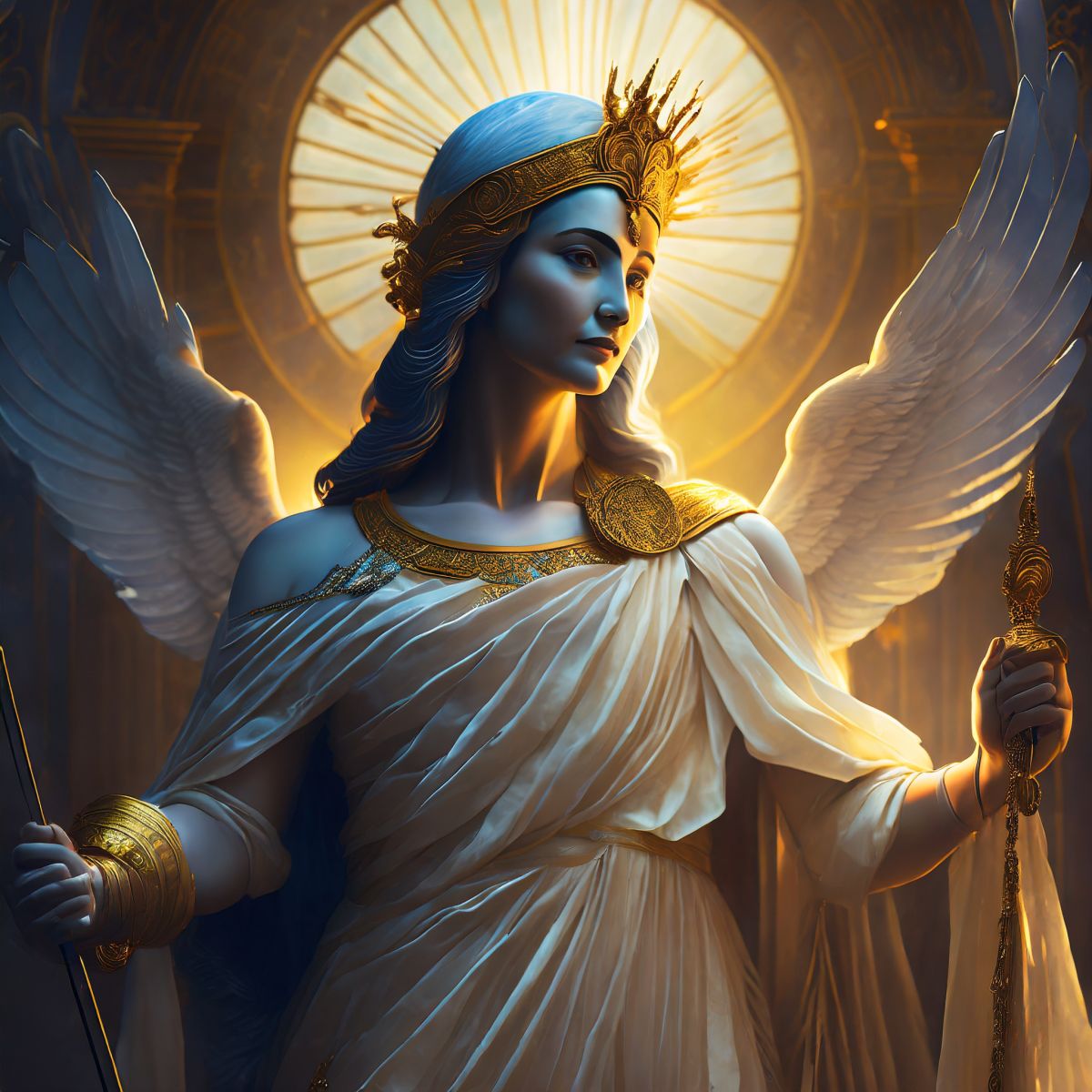 A portrait of the Goddess Athena.