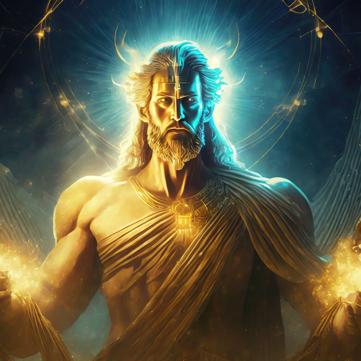 A portrait of Zeus, King of the Gods.